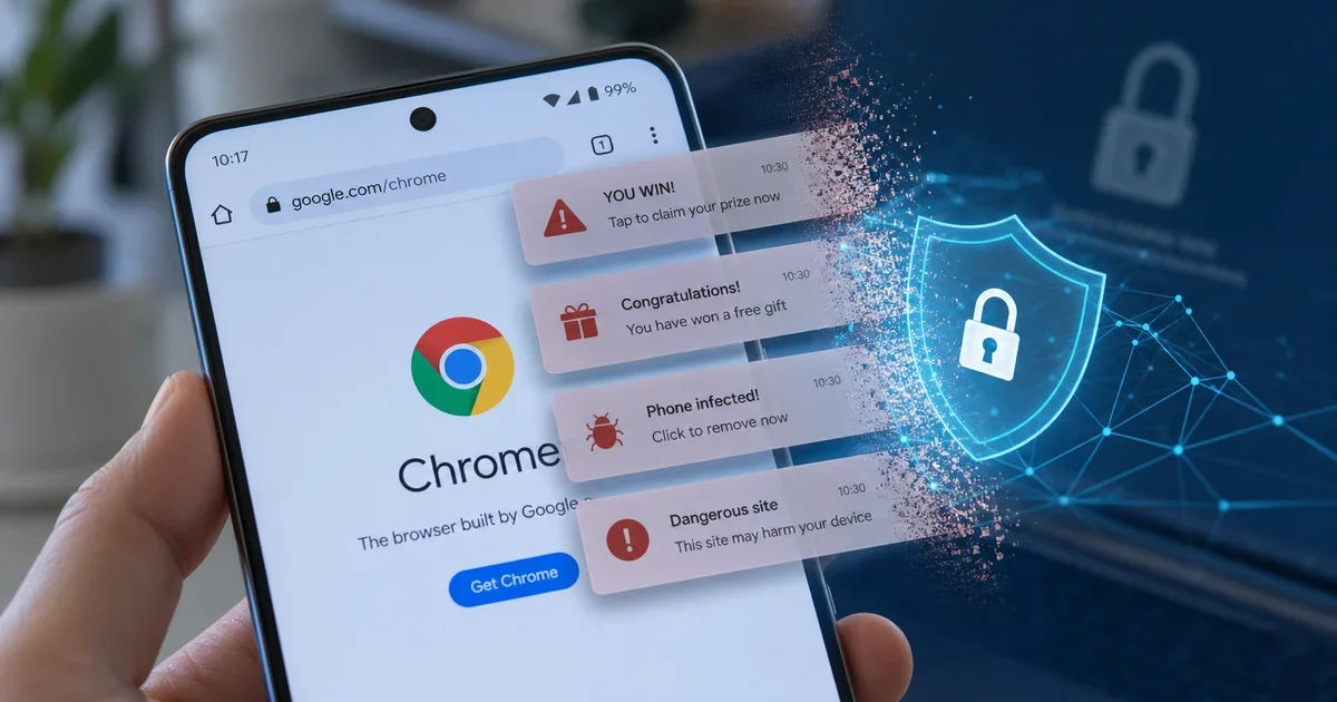 Chrome στο Android: γιατί το μπλοκάρισμα 7 δισ. κακόβουλων ειδοποιήσεων αφορά και την ψηφιακή ασφάλεια στην Ελλάδα